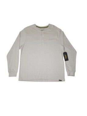 Stanley Mens Long-Sleeve Henley Shirt Size L 60% Cotton 40% Polyester Durable